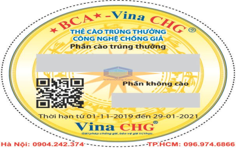 in thẻ cào trúng thưởng