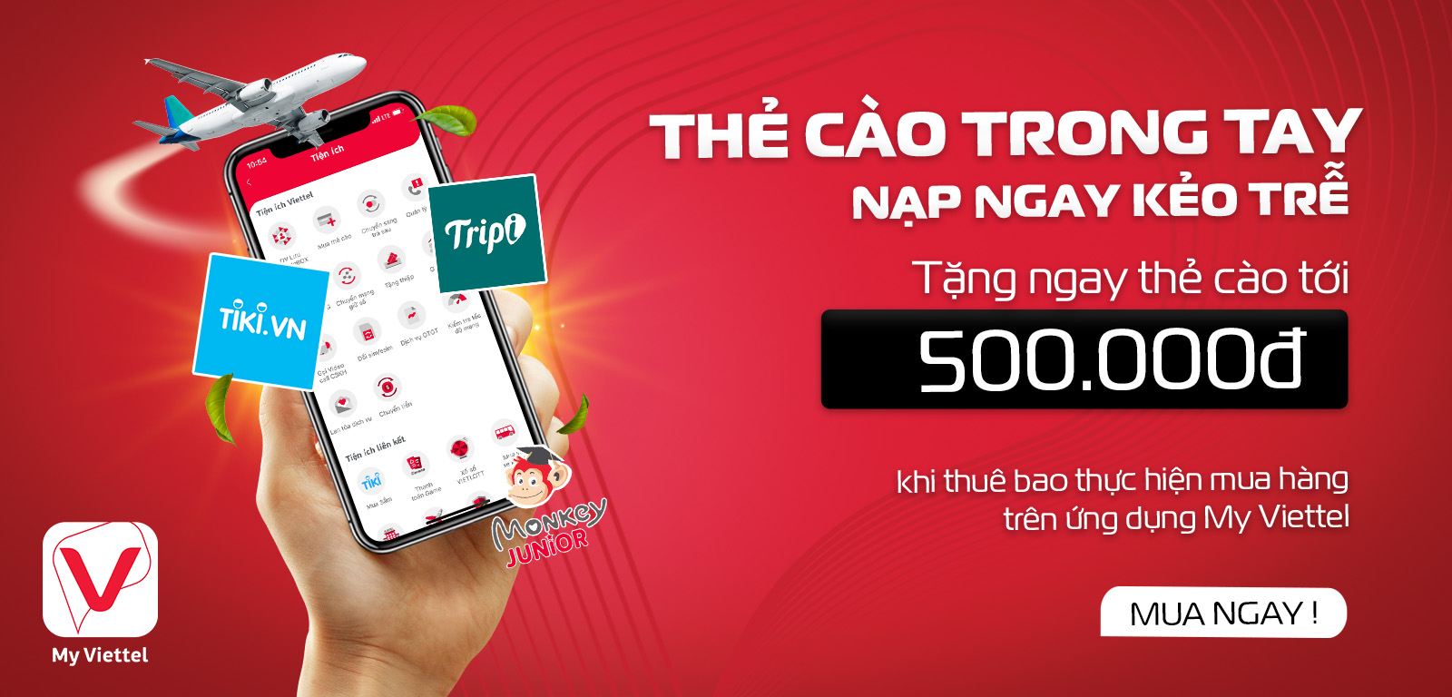 Sự kiện tặng thẻ cào giá trị lên đến 500.000đ tại My Viettel