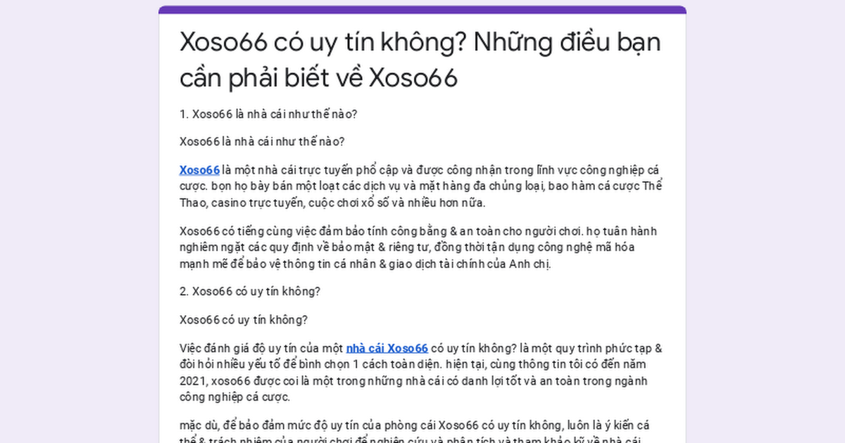 xs666 có uy tín không? Chơi xs666 ở đâu an toàn?